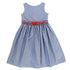 Girls Anchor Cotton Print Sleeveless Summer Dress with Bow, Sizes 2-14